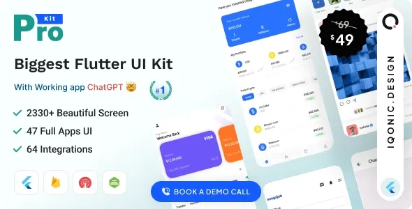 ProKit Flutter - 6.7.0 带有 Chat GPT 应用程序的 Flutter UI 套件