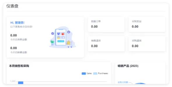 有趣多店联动进销存ERP管理系统，开源免授权。适用于企业、外贸进销存管理带POS收银台（已汉化）