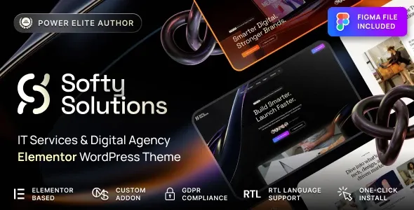 Softy Solutions - 适用 科技IT初创公司 和技术服务提供商 WordPress 主题 1.0.1 开心版