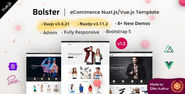 Bolster - Vue Nuxtjs 3+ 电子商务商店模板 1.3