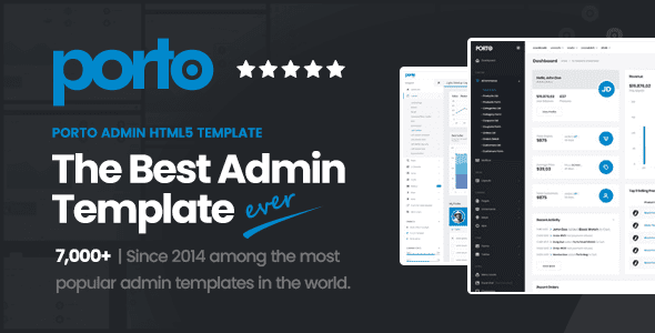 Porto Admin 4.3.0 – 响应式 HTML5 模板