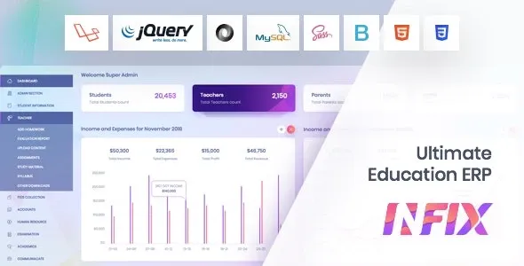 InfixEdu School - 学校管理系统软件 开心版 9.0.3