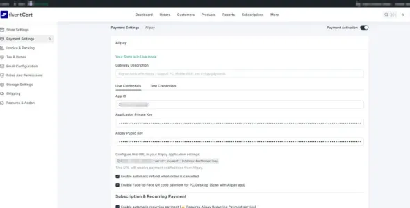 FluentCart 支付宝付款网关插件：WPKJ FluentCart Alipay Payment