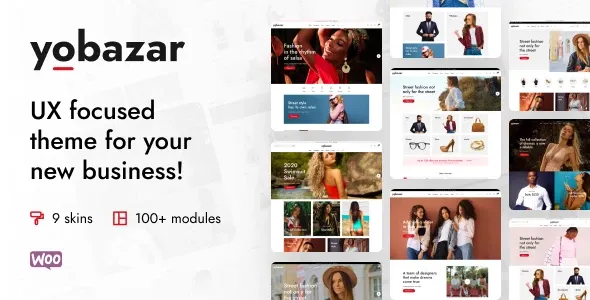 Yobazar 1.6.5 Elementor 驱动的时尚 WooCommerce 主题，赋能跨境电商