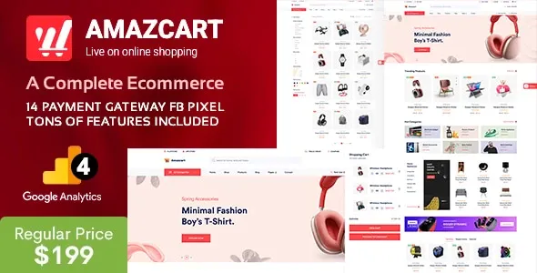 AmazCart - 4.2 开心版 Laravel 框架 电商 CMS系统 多用户多语言
