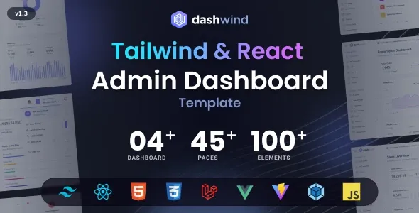 DashWind 1.1.0 – 多用途 Tailwind CSS 后台管理模板