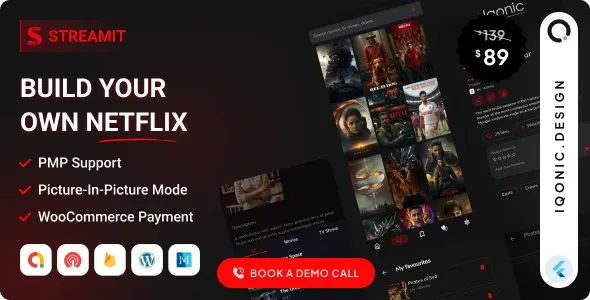 Streamit 1.4.0 – 带有 WordPress 后端的电影、电视节目、视频流 Flutter 源码