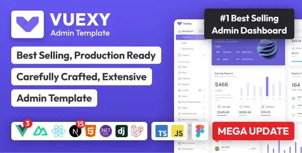Vuexy 10.11.1 后台管理仪表板模板