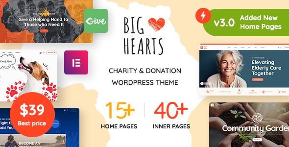 BigHearts 3.1.18 – 慈善与捐赠WordPress主题