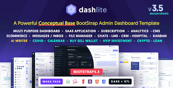 DashLite 3.2.3 – Bootstrap 响应式管理仪表盘模板