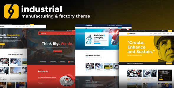 Industrial 1.6.2 – 制造工厂WordPress主题