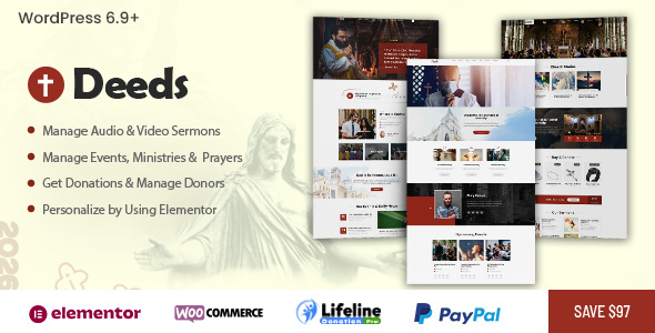 Deeds 10.9 – 适用非营利性组织 WordPress 主题 Deeds 10.9 – 适用非营利性组织 WordPress 主题
