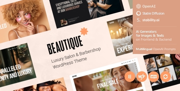 Beautique 1.10.0 – 奢华沙龙与理发店 WordPress 主题 Beautique 1.10.0 – 奢华沙龙与理发店 WordPress 主题