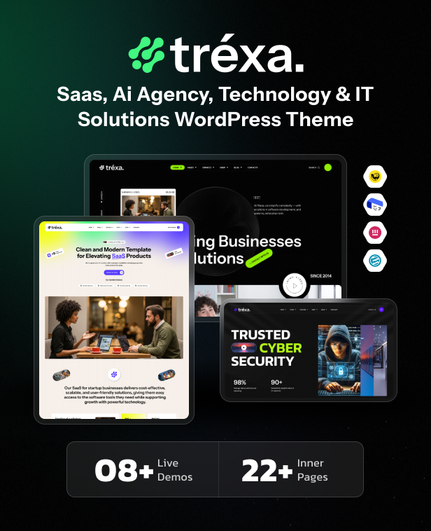 Trexa 1.0.0 – SaaS,人工智能代理,技术与 IT 解决方案 WordPress 主题 Trexa 1.0.0 – SaaS,人工智能代理,技术与 IT 解决方案 WordPress 主题