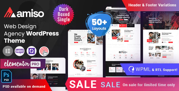 Amiso 8.0 – 设计机构 WordPress 主题