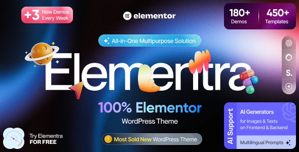 Elementra - v1.1.1100% Elementor 响应式多功能多皮肤 WordPress 主题 Elementra - v1.1.1100% Elementor 响应式多功能多皮肤 WordPress 主题