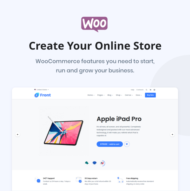 Front 1.2.3 多功能商务 WordPress 主题