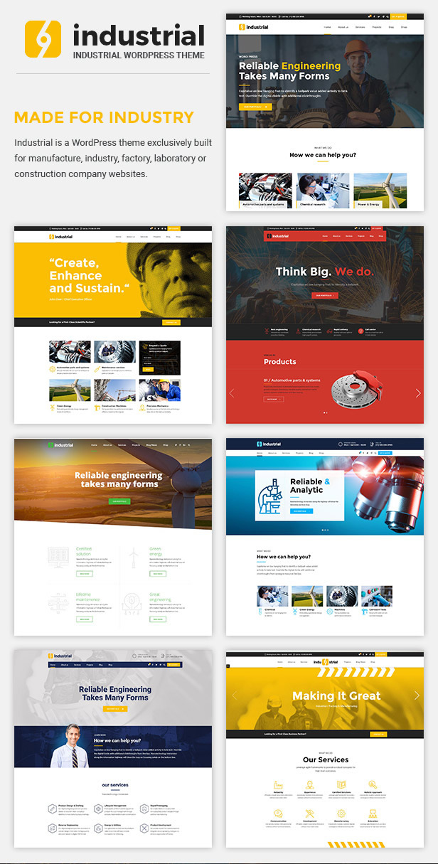 Industrial 1.6.2 – 制造工厂 WordPress 主题 Industrial 1.6.2 – 制造工厂 WordPress 主题